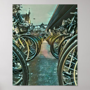 Vintage cycling artwork poster
