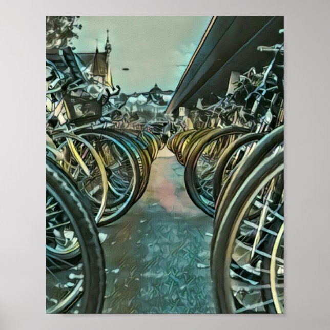 Vintage cycling artwork poster (Front)