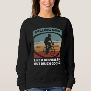Vintage Cycling Dad Bicycle Cyclist Retro Sunset M Sweatshirt