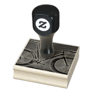 vintage cycling gift for cyclists rubber stamp
