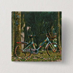 vintage cycling gifts 15 cm square badge