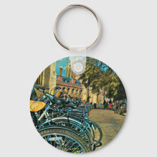 Vintage cycling gifts key ring