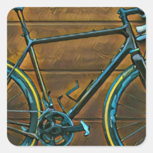 Vintage cycling gifts   mountain bike gifts square sticker