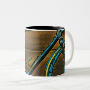 Vintage cycling gifts mountain bike gifts Two-Tone coffee mug