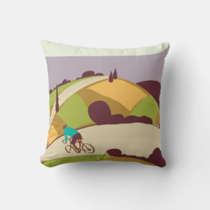 Vintage Cycling Poster Cushion