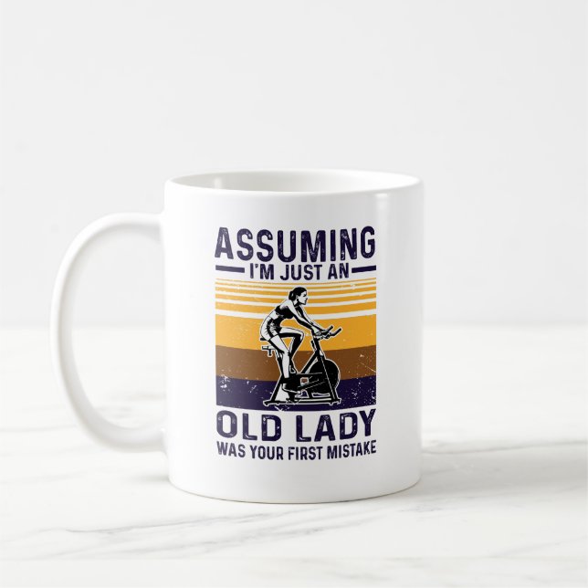 Vintage Cycling Tee Coffee Mug (Left)