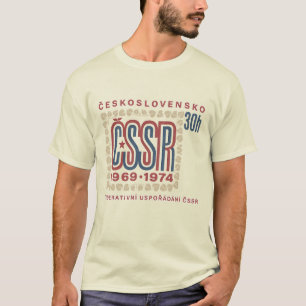 Vintage Czechoslovak ČSSR Stamp Artwork T-Shirt