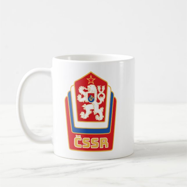 vintage Czechoslovakia emblem Coffee Mug (Left)