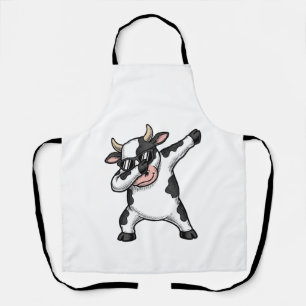 Vintage Dabbing Cow Sunglasses Graphic Shirt_1 Apron