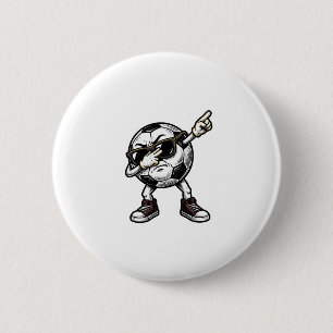 Vintage Dabbing Soccer Ball Shirt Design (2)_1 6 Cm Round Badge
