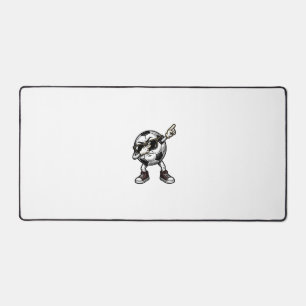 Vintage Dabbing Soccer Ball Shirt Design (2)_1 Desk Mat