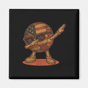Vintage Dabbing Soccer Byll American  Magnet
