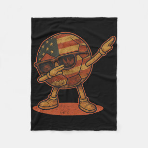 Vintage Dabbing Soccer Ll American Fleece Blanket