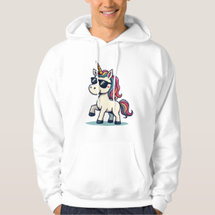 Vintage Dabbing Unicorn Rainbow Cartoon Vector Des Hoodie
