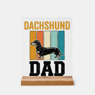 Vintage Dachshund Dad Dog Lover Vector Design_1 Acrylic Sign