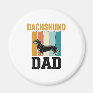 Vintage Dachshund Dad Dog Lover Vector Design_1 Magnet