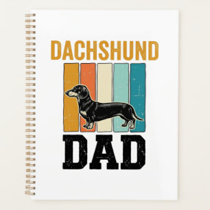 Vintage Dachshund Dad Dog Lover Vector Design_1 Planner