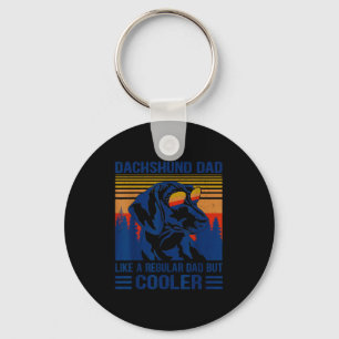 Vintage Dachshund Dad Like A Regular Dad But Coole Key Ring