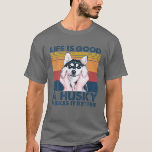 Vintage Dachshund Make Life Better Husky Dog Lover T-Shirt