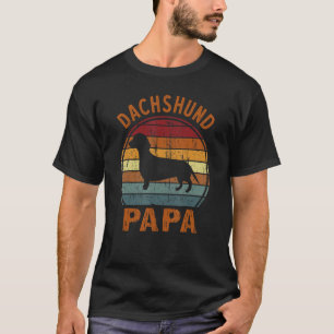 Vintage Dachshund Papa Weenie Wiener Dog papa fath T-Shirt