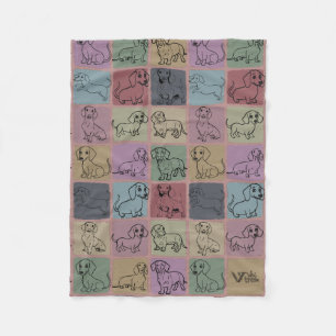 Vintage Dachshund Retro Blanket for Dog Lovers