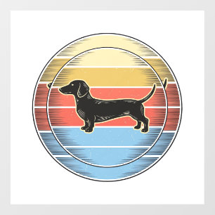 Vintage Dachshund Retro Sunset Dog Shirt Design_1
