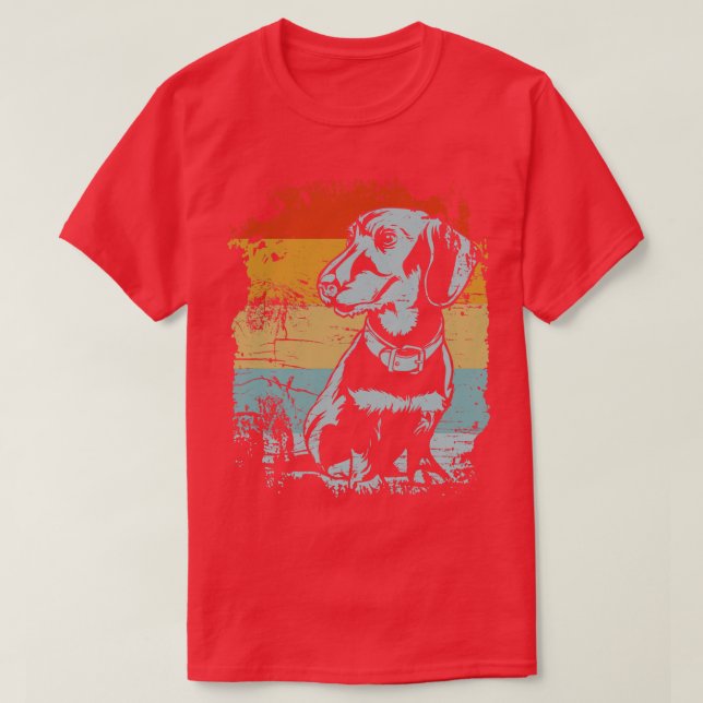Vintage Dachshund T-Shirt (Design Front)