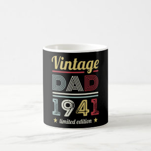 Vintage Dad 1941 80th Birthday Gift Men Retro Coffee Mug