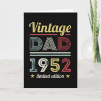 Vintage Dad 1952 70th Birthday Gift Men Retro
