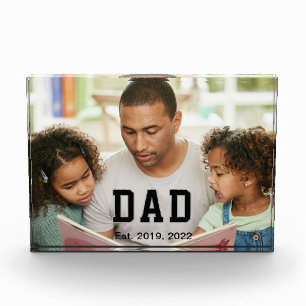 Vintage Dad Established Gift Photo Block