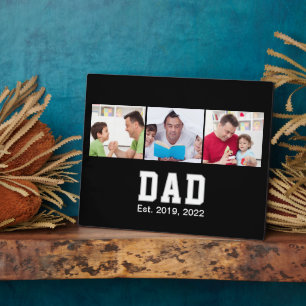 Vintage Dad Established Gift Text 3 Photo  Plaque