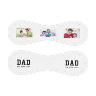 Vintage Dad Established Text 3 Photo Gift Baseball