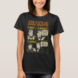 Vintage Dad Fart Funny Fathers Day Farting Humour T-Shirt
