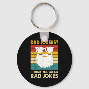 Vintage Dad Jokes I Mean Rad Jokes Retro  Key Ring