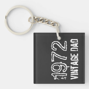 Vintage Dad Saying Black Retro Photo Christmas Key Ring