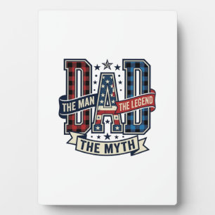 Vintage DAD The Man The Myth The Legend Shirt Desi Plaque