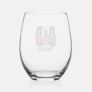 Vintage DAD The Man The Myth The Legend Shirt Desi Stemless Wine Glass