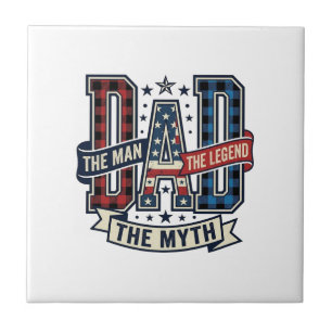 Vintage DAD The Man The Myth The Legend Shirt Desi Tile