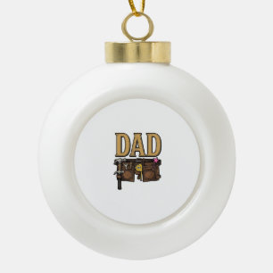 Vintage Dad Tool Belt Fathers Day Ceramic Ball Christmas Ornament