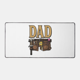 Vintage Dad Tool Belt Fathers Day Desk Mat