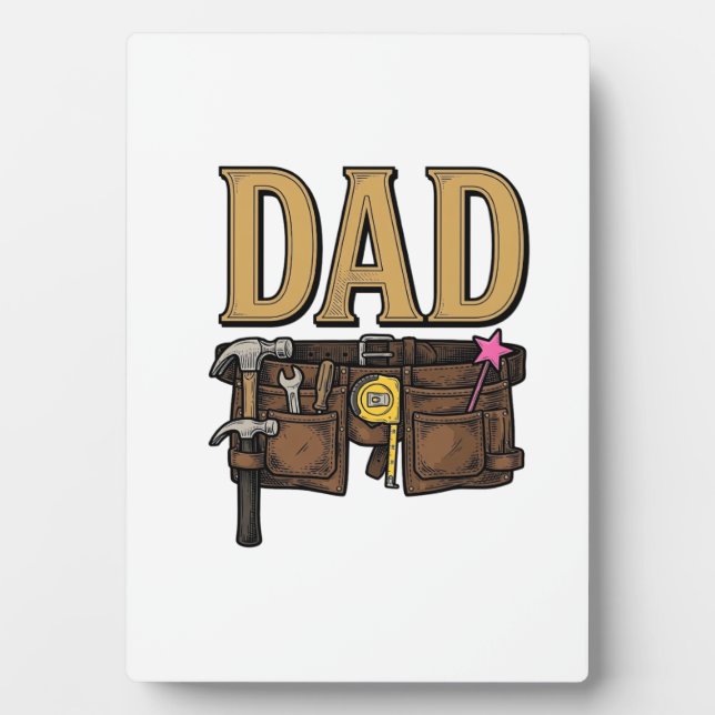 Vintage Dad Tool Belt Fathers Day Plaque (Front)