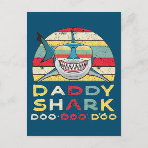 Vintage Daddy Shark "Doo Doo Doo" Postcard