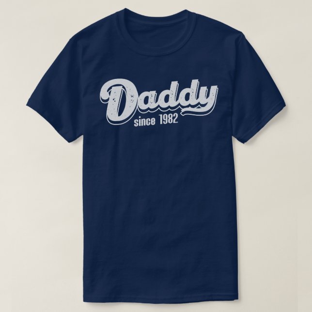 Vintage Daddy Since 1982 T-Shirt (Design Front)