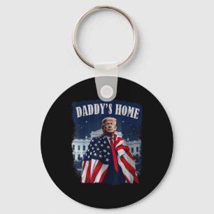 Vintage Daddys Home 2024 Trump Take America Back U Key Ring