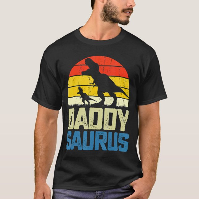 Vintage Daddysaurus Fathers Day T-Shirt (Front)