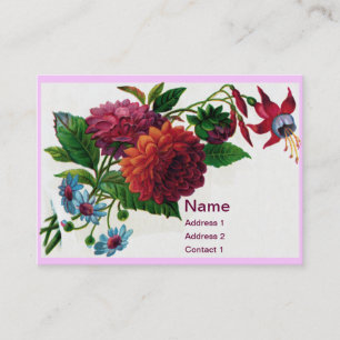 Vintage Dahlias and Fuchsias Business Card