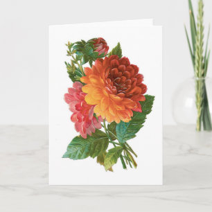 Vintage Dahlias, Card