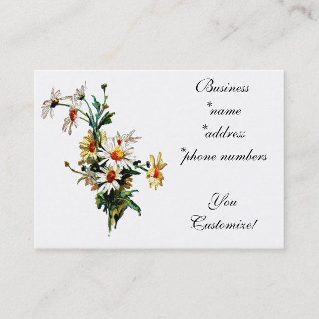 *Vintage Daisies*  Business Cards (Front)