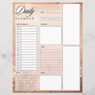 Vintage daisies daily planner