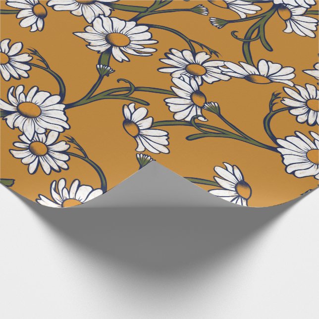 Vintage Daisies Wrapping Paper (Corner)